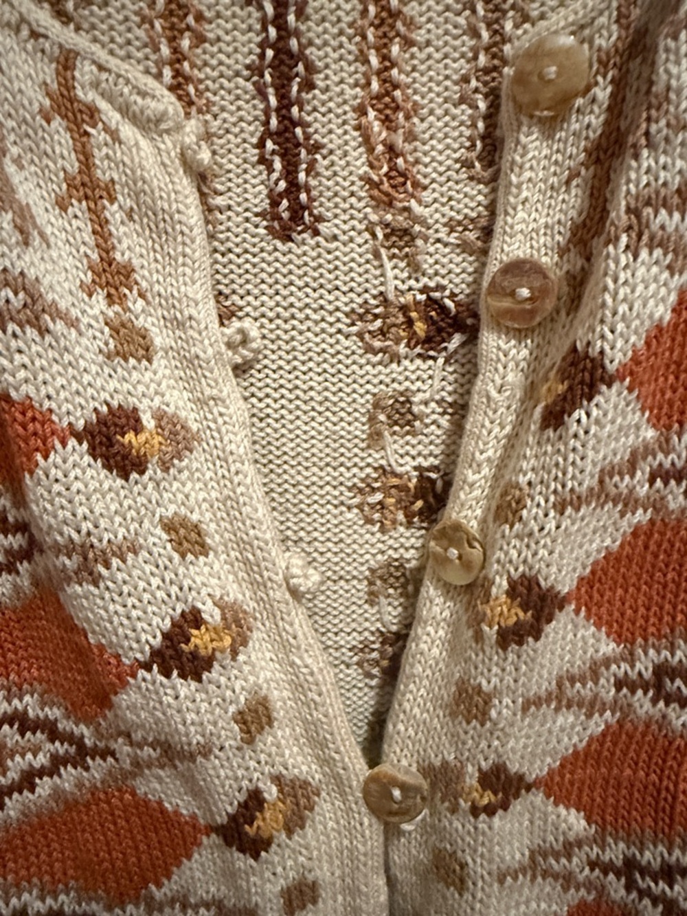 Peruvian Connection 100% Pima Cotton Knit Cardigan - Picture 3 of 5